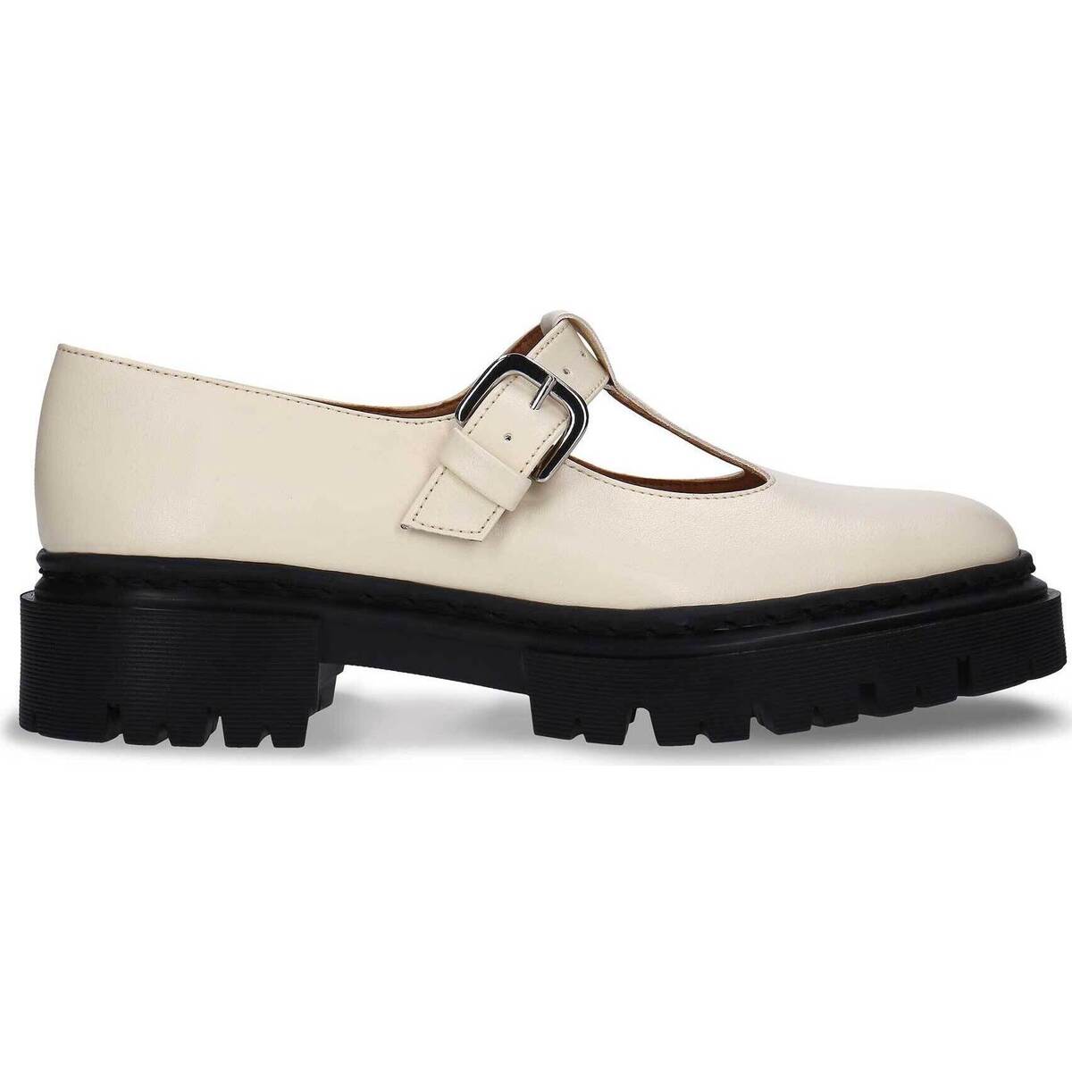 Sapatos Mulher Sapatos Moschino logo-embossed platform leather sneakers Teresa_White Branco
