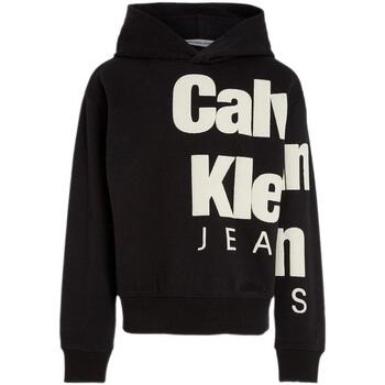 Textil Rapaz Sweats Calvin Klein JEANS GAP  Preto