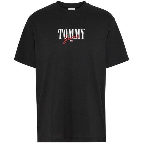 Textil Mulher T-Shirt mangas curtas Tommy Hilfiger  Preto