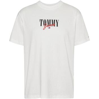 Textil Mulher Arch Tie Dye T Shirt Tommy Hilfiger  Branco
