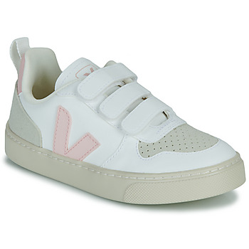 Sapatos Rapariga Sapatilhas Veja SMALL V-10 Branco / Rosa