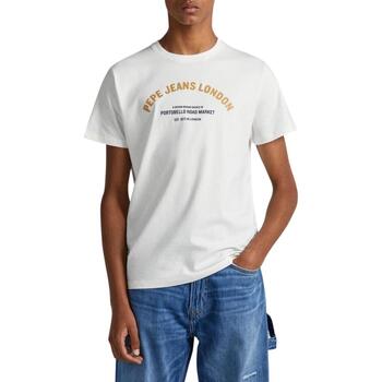 Textil Homem T-Shirt mangas curtas Pepe navy  Branco