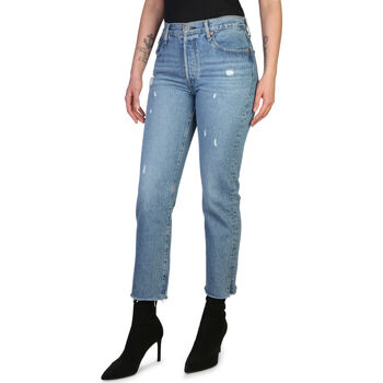 Textil Mulher faded wide-leg jeans Blau Levi's - 501_crop Azul