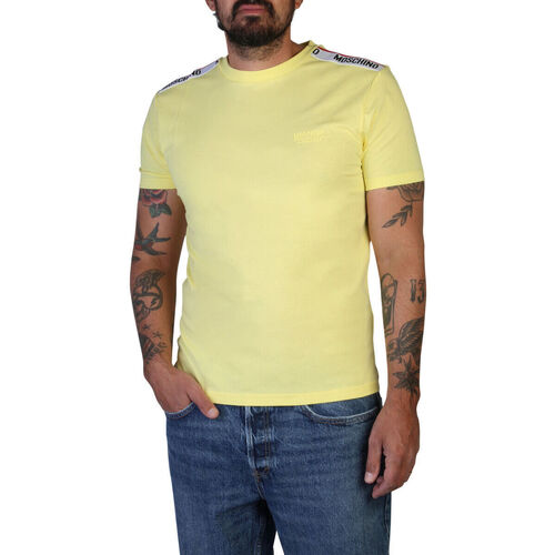 Textil Homem T-Shirt mangas curtas Moschino T-shirts e Pólos Amarelo