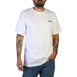 Textil Homem T-Shirt Courte mangas curtas Moschino A0707-9412 A0001 White Branco