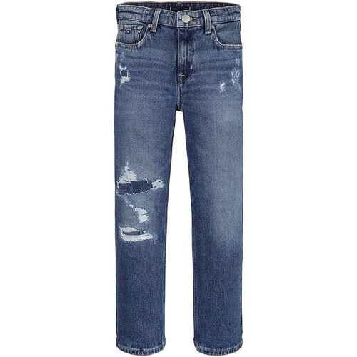 Textil Rapaz Calças Jeans Tommy Hilfiger KB0KB08272 Azul