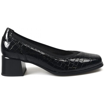 Sapatos Mulher Ir para o conteúdo principal Pitillos Zapatos  Salón Cocodrilo 5410 Negro Preto