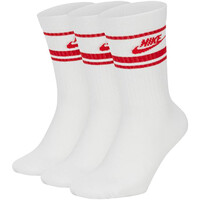 Roupa de interior Meias de desporto Nike fashion Sportswear Everyday Essential Crew Socks 3 Pairs Branco