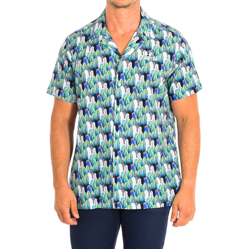 Textil Homem Camisas mangas comprida La Martina TMC024-PP575-M1082 Verde