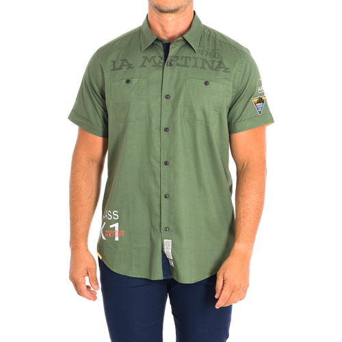 Textil Homem Camisas mangas comprida La Martina TMC303-TW029-03175 Verde