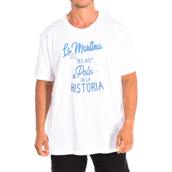 Tesunrise Homem T-Shirt mangas curtas La Martina TMR301-JS259-00001 Branco