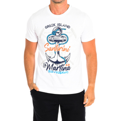 Tesunrise Homem T-Shirt mangas curtas La Martina TMR325-JS354-00001 Branco