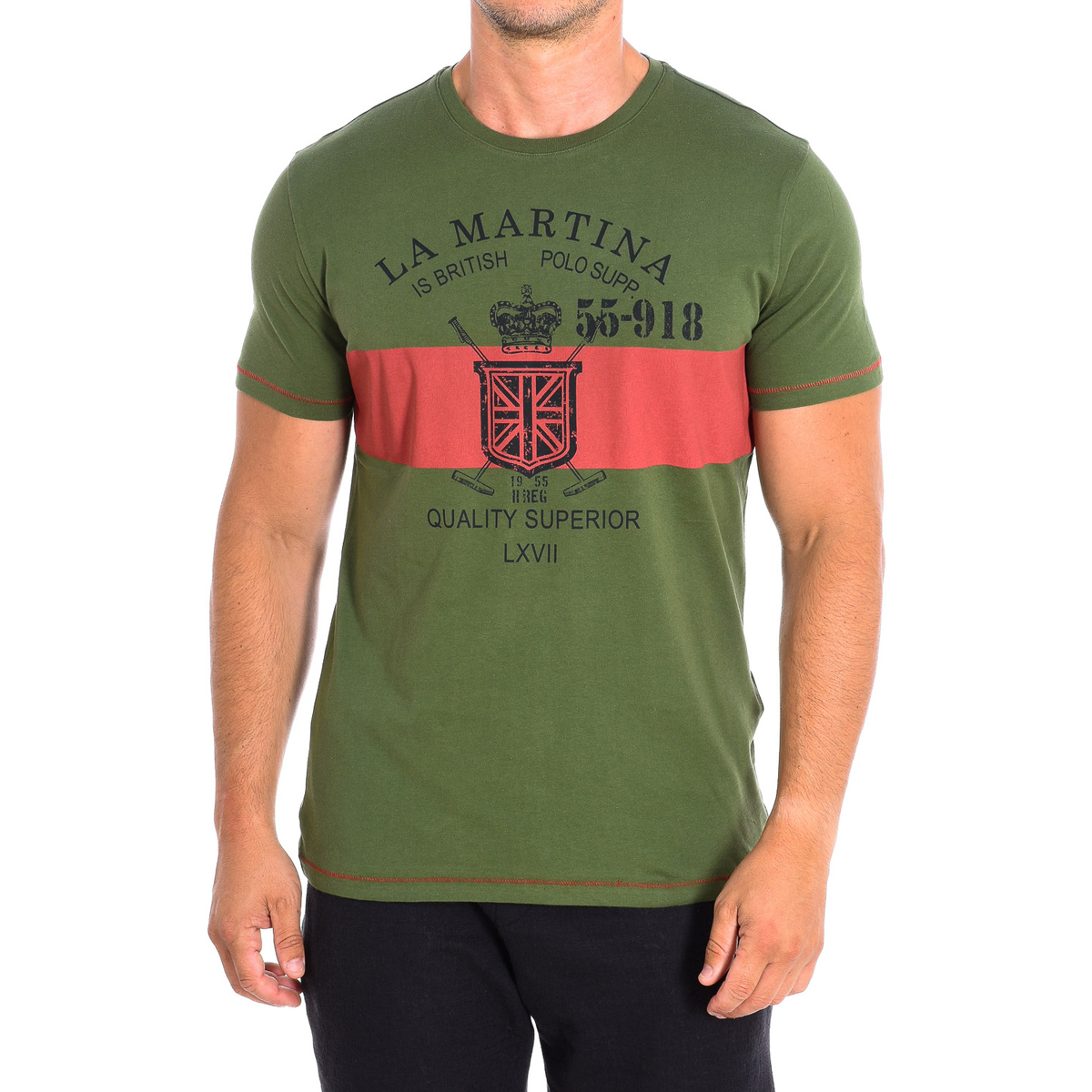 Textil Homem T-Shirt mangas curtas La Martina TMRE31-JS206-03175 Verde