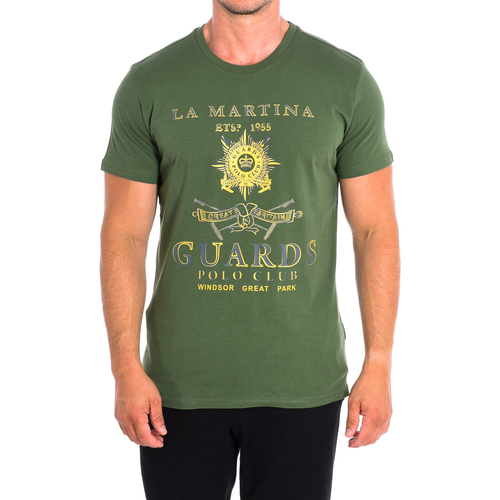 TeDynamic Homem T-shirt Kappa Cafers branco La Martina TMRG30-JS206-03175 Verde