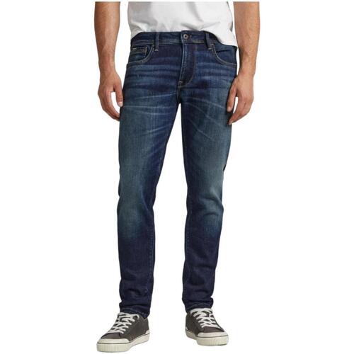 Textil Homem Slim Emmett Wide-Leg Pants in Corduroy Pepe Run JEANS  Azul