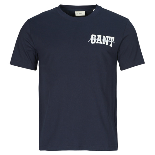 Textil Homem adidas jogginghose grau herren jeans sale free Gant ARCH SCRIPT SS T-SHIRT Marinho