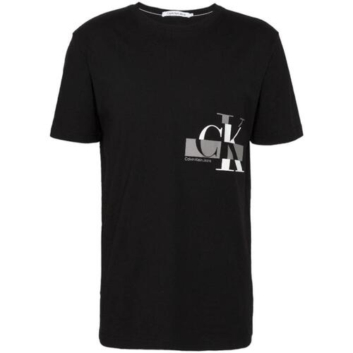 Textil Homem T-Shirt mangas curtas Calvin Klein JEANS print  Preto