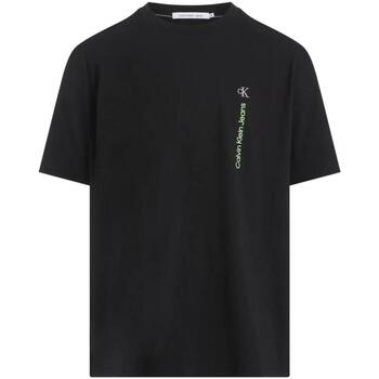 Textil Homem T-Shirt mangas curtas handbag calvin klein jeans ultralight conv flap bag k60k609304 bds  Preto