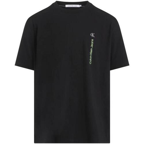 Textil Homem T-Shirt mangas curtas Calvin Klein Academy JEANS  Preto