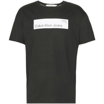 Textil Homem T-Shirt mangas curtas Mono Calvin Klein Jeans  Preto