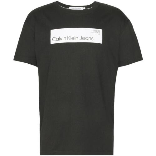 Textil Homem T-Shirt mangas curtas Calvin Klein JEANS Mal  Preto