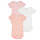 Textil Rapariga Todo o vestuário LOT X3 Branco / Rosa