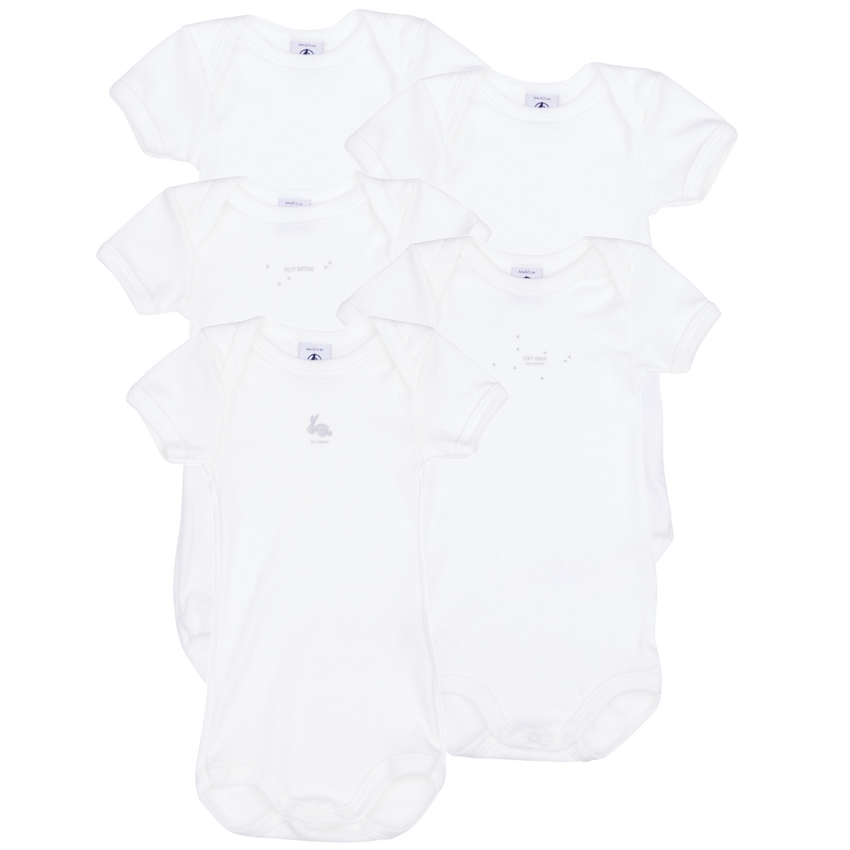 Textil Criança Pijamas / Camisas de dormir Petit Bateau A09W8 X5 Branco