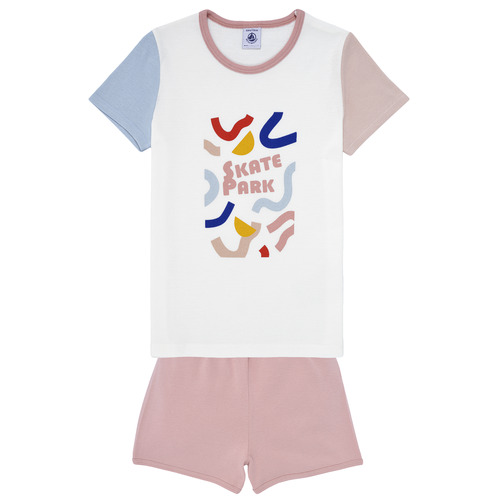 Textil yeezyça Pijamas / Camisas de dormir Petit Bateau MANOELOU Branco / Multicolor