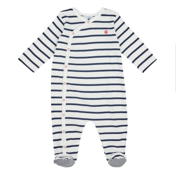 Textil Criança Pijamas / Camisas de dormir Petit Bateau LUCHOTE Marinho / Branco