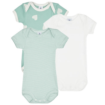 Textil Criança Pijamas / Camisas de dormir Petit Bateau LOVING X3 Branco / Verde