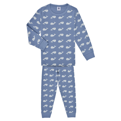 Textil Criança Pijamas / Camisas de dormir Petit Bateau MAELINE Azul
