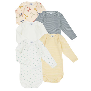 Textil Criança Pijamas / Camisas de dormir Petit Bateau BODY US ML TROTINETTE X5 Multicolor