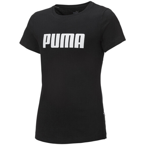 Textil Rapariga T-shirts e Pólos Svarta Puma  Preto