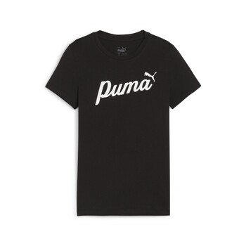 Textil Rapariga T-Shirt mangas curtas Puma ESS BLOSSOM TEE Preto