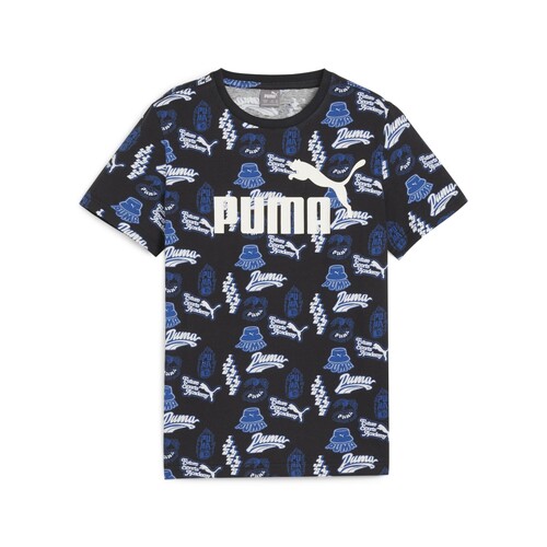 Textil Rapaz T-Shirt mangas curtas Bianco Puma ESS+ MID 90S AOP TEE B Azul