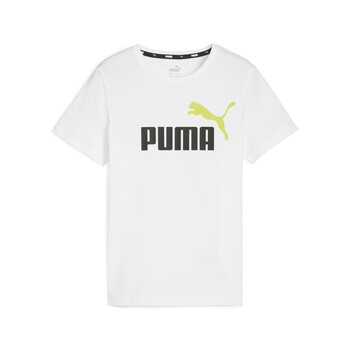 Textil Rapaz T-Shirt mangas curtas Puma ESS+ 2 COL LOGO TEE B Branco