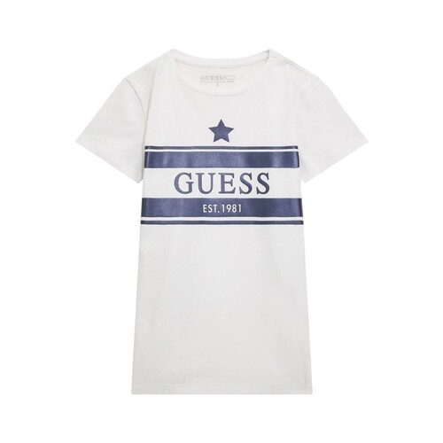 Textil Rapariga T-Shirt mangas curtas Guess ormond J4RI15 Branco