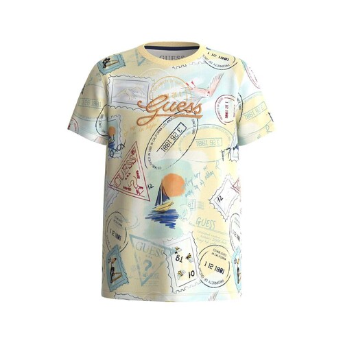 Textil Rapaz T-Shirt mangas curtas Guess BM7532 SS T SHIRT Multicolor