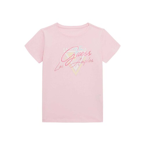 Textil Rapariga T-Shirt mangas curtas Borsellino Guess SS SHIRT Rosa