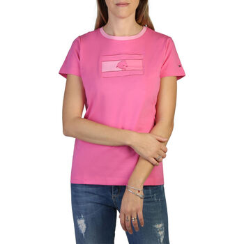 Textil Mulher T-Shirt mangas curtas Tommy Hilfiger th10064-016 pink Rosa