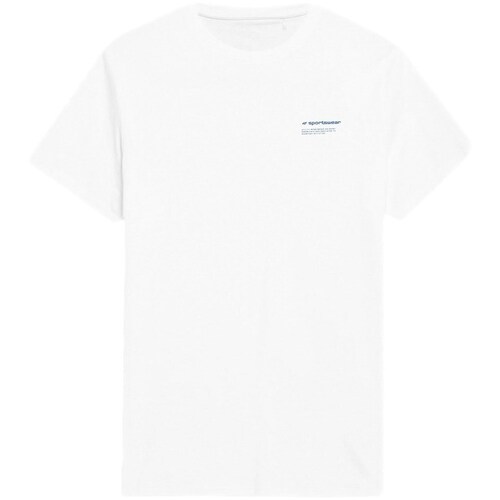 Textil Homem T-Shirt mangas curtas 4F M300 Branco