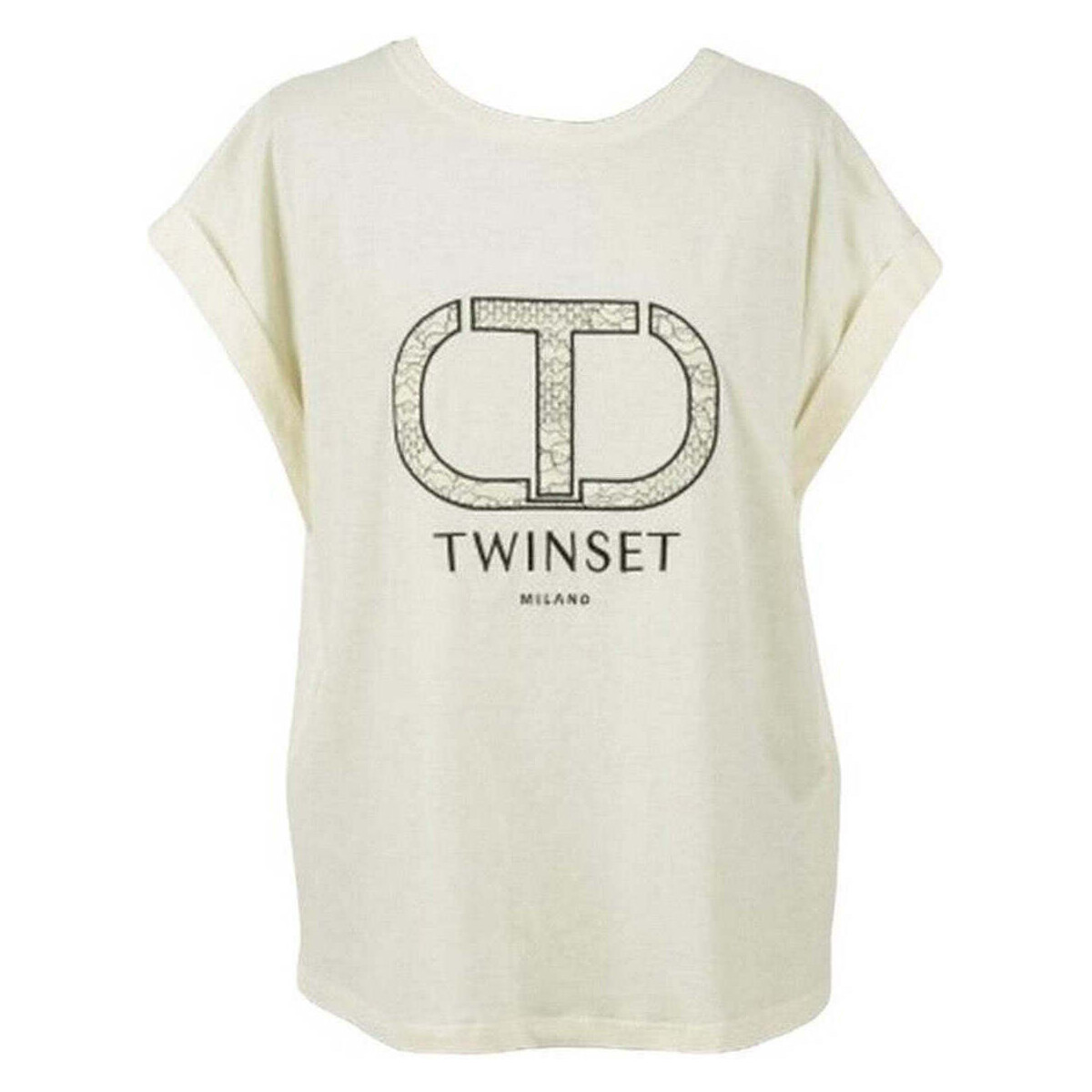 Textil Mulher Plein™ logo T-shirt Twin Set  Preto