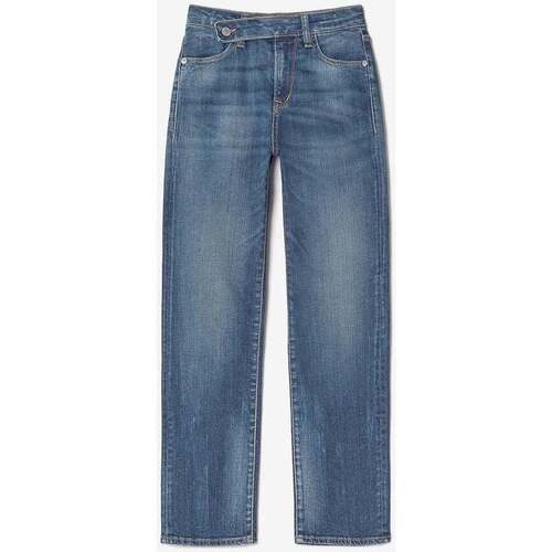 Textil Rapariga Calças de ganga Polos mangas curtaises Jeans mom 400/14, 7/8 Azul