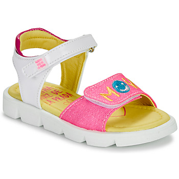 Sapatos Rapariga Sandálias Prada embroidered logo silk tie SANDALIA MOVIE Branco / Rosa