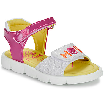 Sapatos Rapariga Sandálias Prada square-buckle belta Prada SANDALIA MOVIE Rosa / Prata