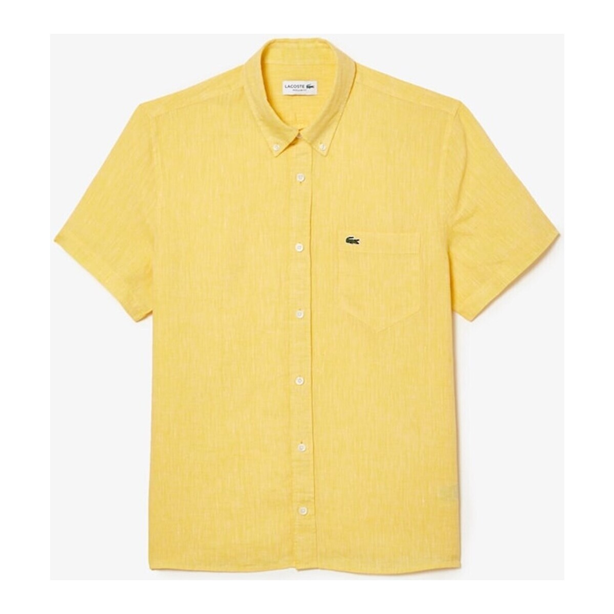 Textil Homem Camisas mangas curtas Lacoste CH4991 Amarelo