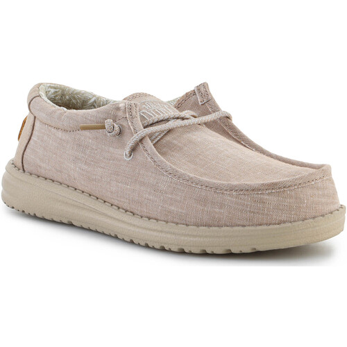 Sapatos Sapatilhas HEY DUDE Wally Youth Basic Beige 40041-205 Bege