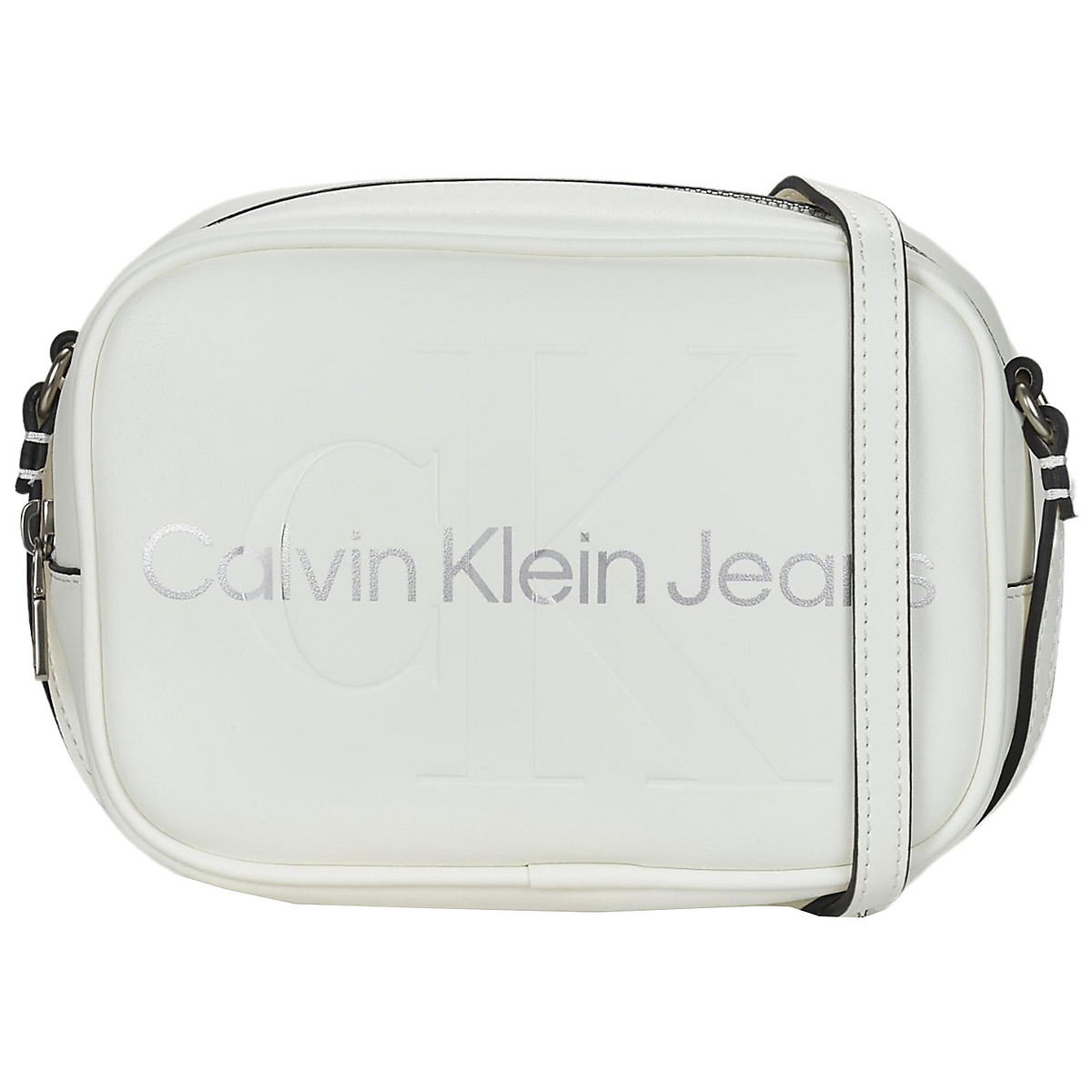 Malas Homem Calvin Klein Poplinskjorte med smal pasform SCULPTED CAMERA BAG18MONO Branco