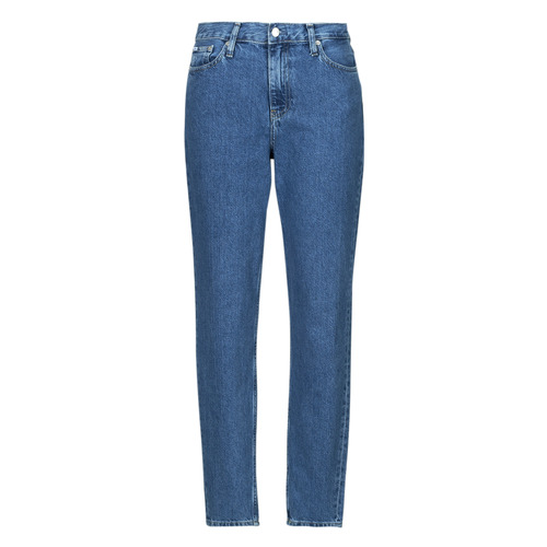 Textil Mulher Calças de ganga tapered Calvin YAF Klein Jeans MOM JEAN Azul