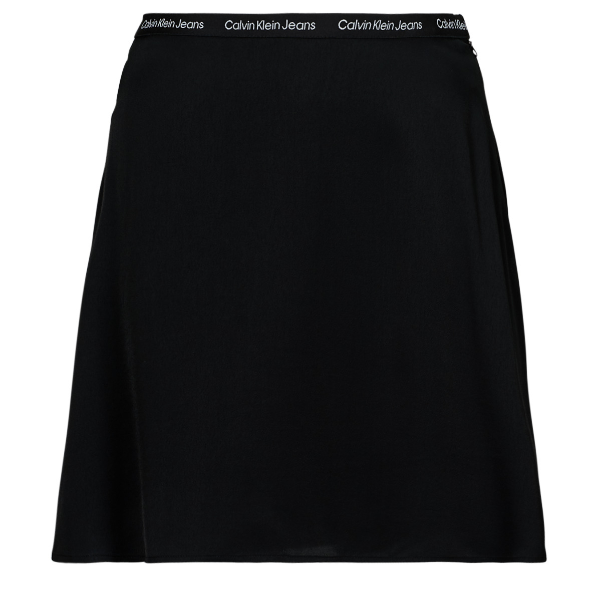 Textil Mulher Saias Calvin Klein Jeans Khakifärgad kort huvtröja med logga framtill LOGO ELASTIC SKIRT Preto